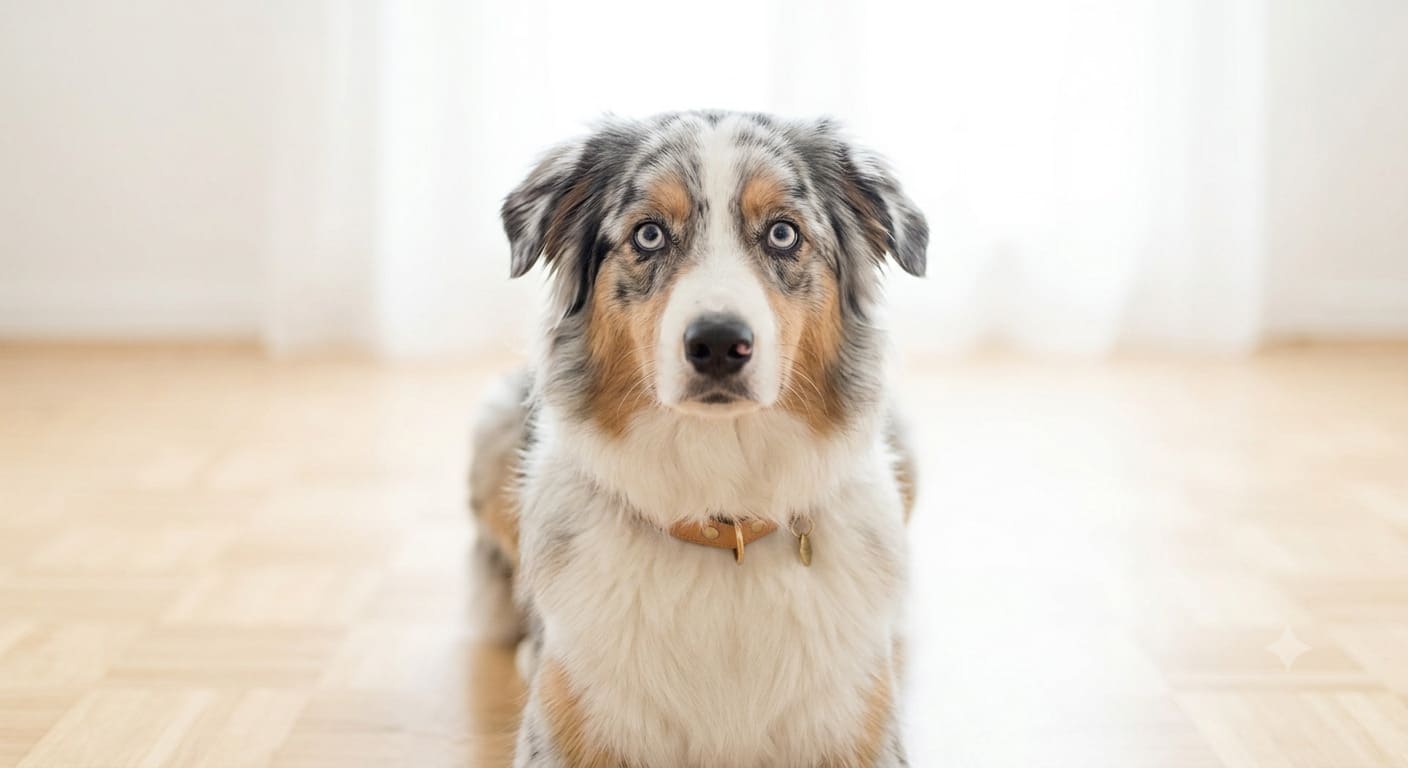 Aufmerksamer Hund zeigt erste Warnsignale für Mundgeruch und schlechten Atem durch falsches Futter
